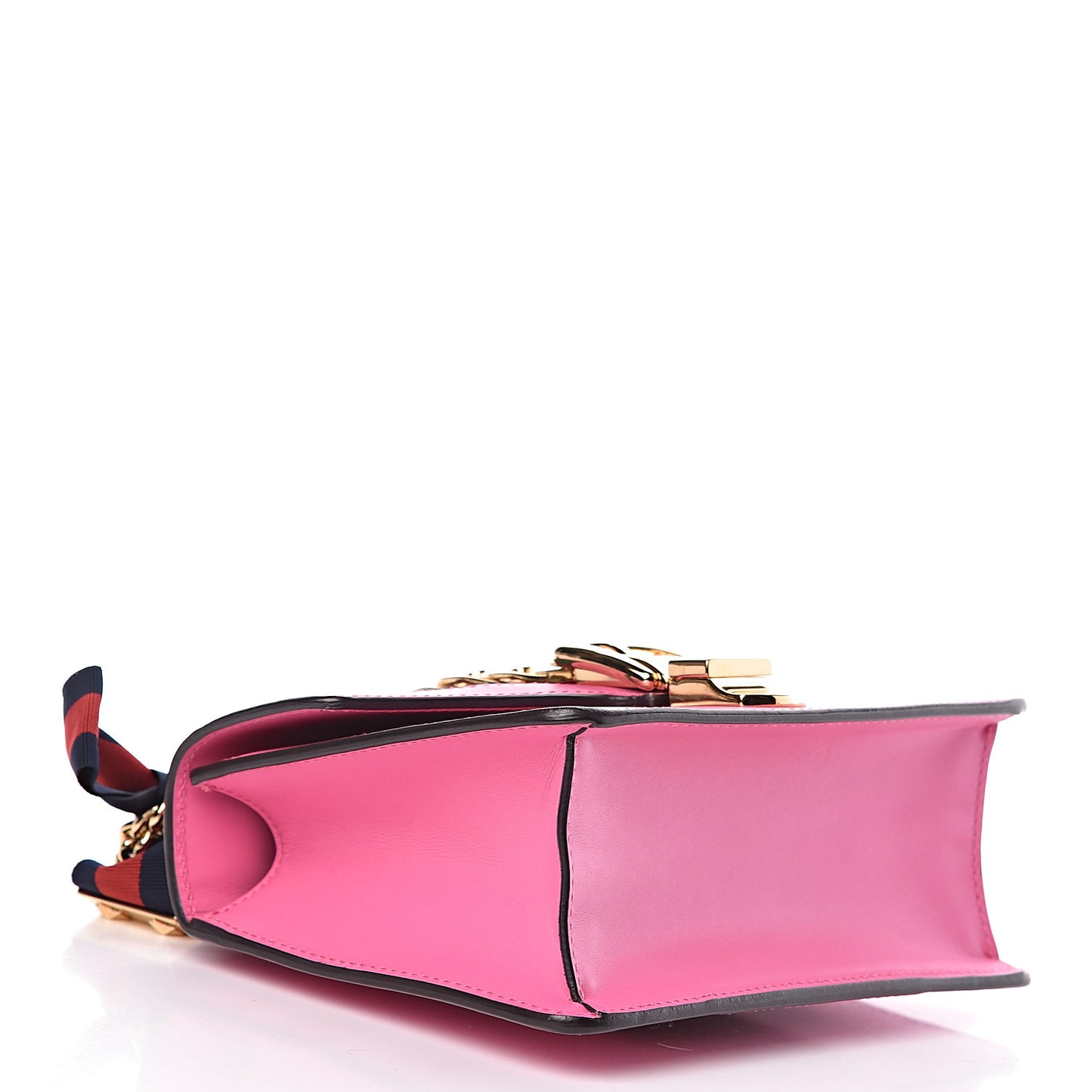 Vitello Fontanella Web Mini Sylvie Chain Shoulder Bag Pink Tropical Flower