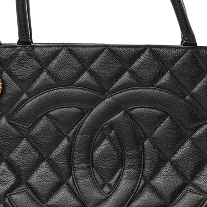 Chanel Caviar Quilted Medallion Tote Black 8 of 11