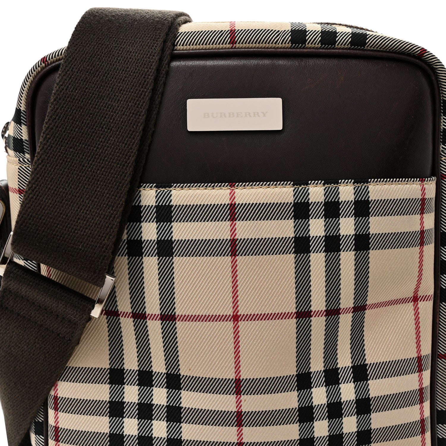Burberry Vintage Check Small Messenger Dark Brown 7 of 10