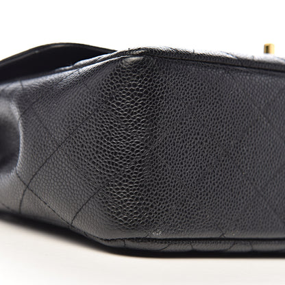 Chanel Caviar Quilted Jumbo Single Flap Black 13 of 15