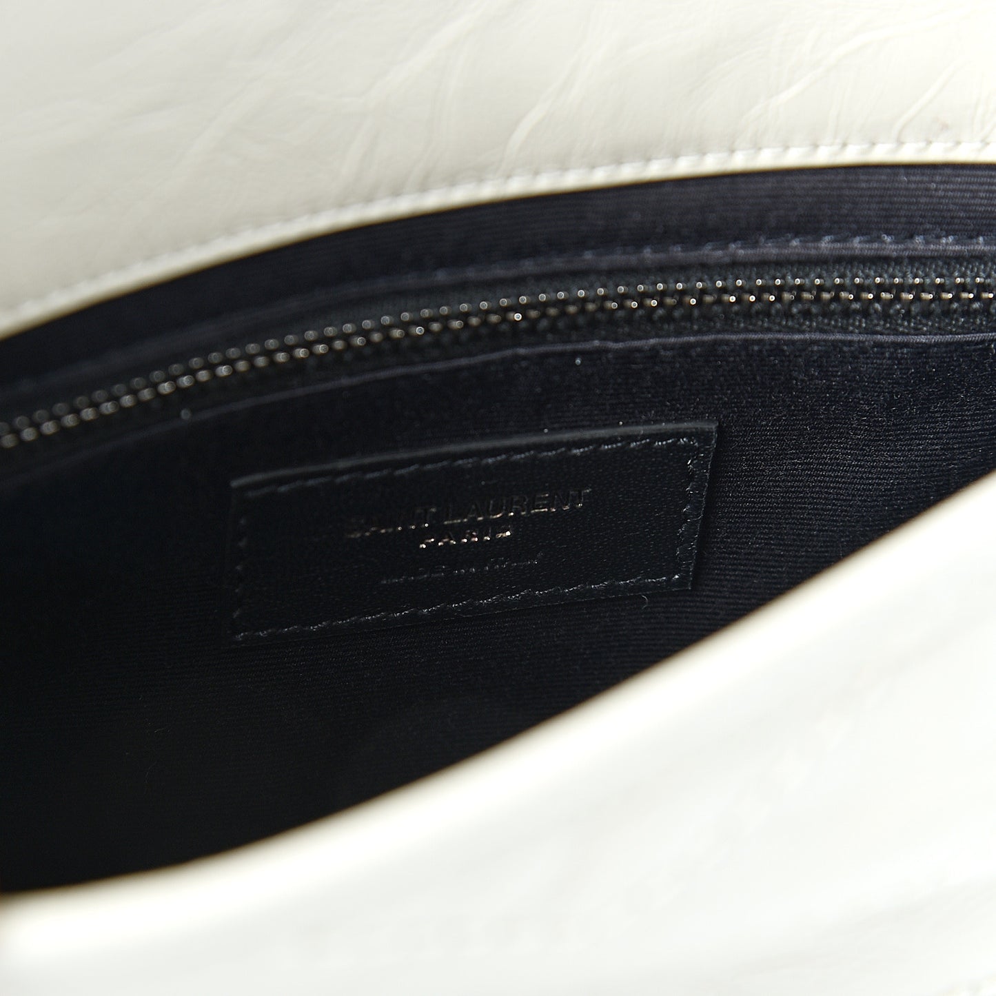Crinkled Calfskin Matelasse Monogram Niki Chain Wallet Crema Soft