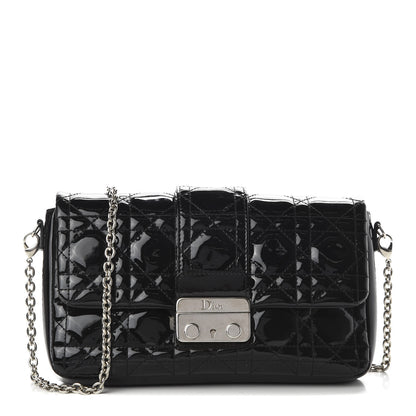 Christian Dior Patent Cannage New Lock Pouch Black 1 of 8