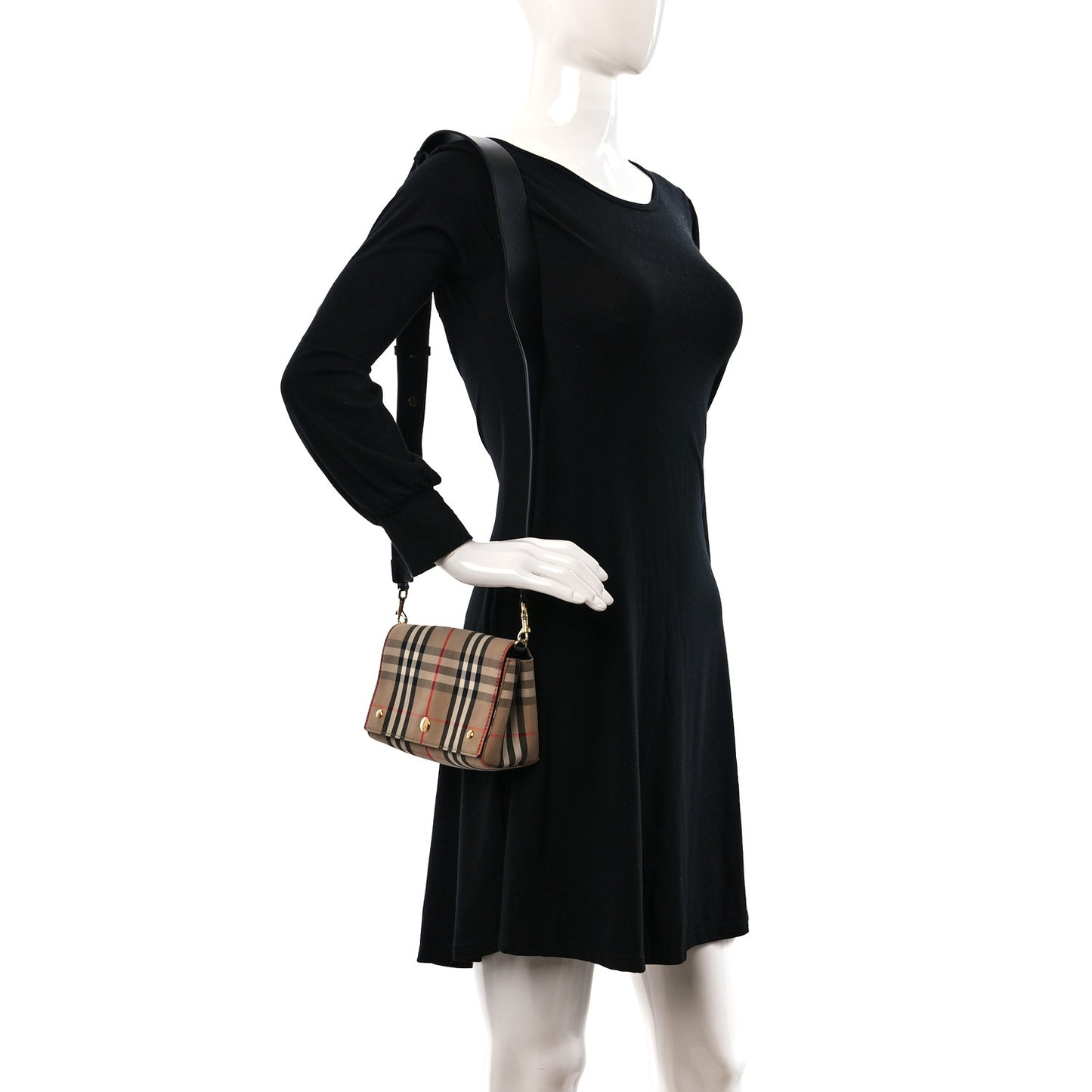 Vintage Check Hackberry Crossbody Bag Archive Beige Black