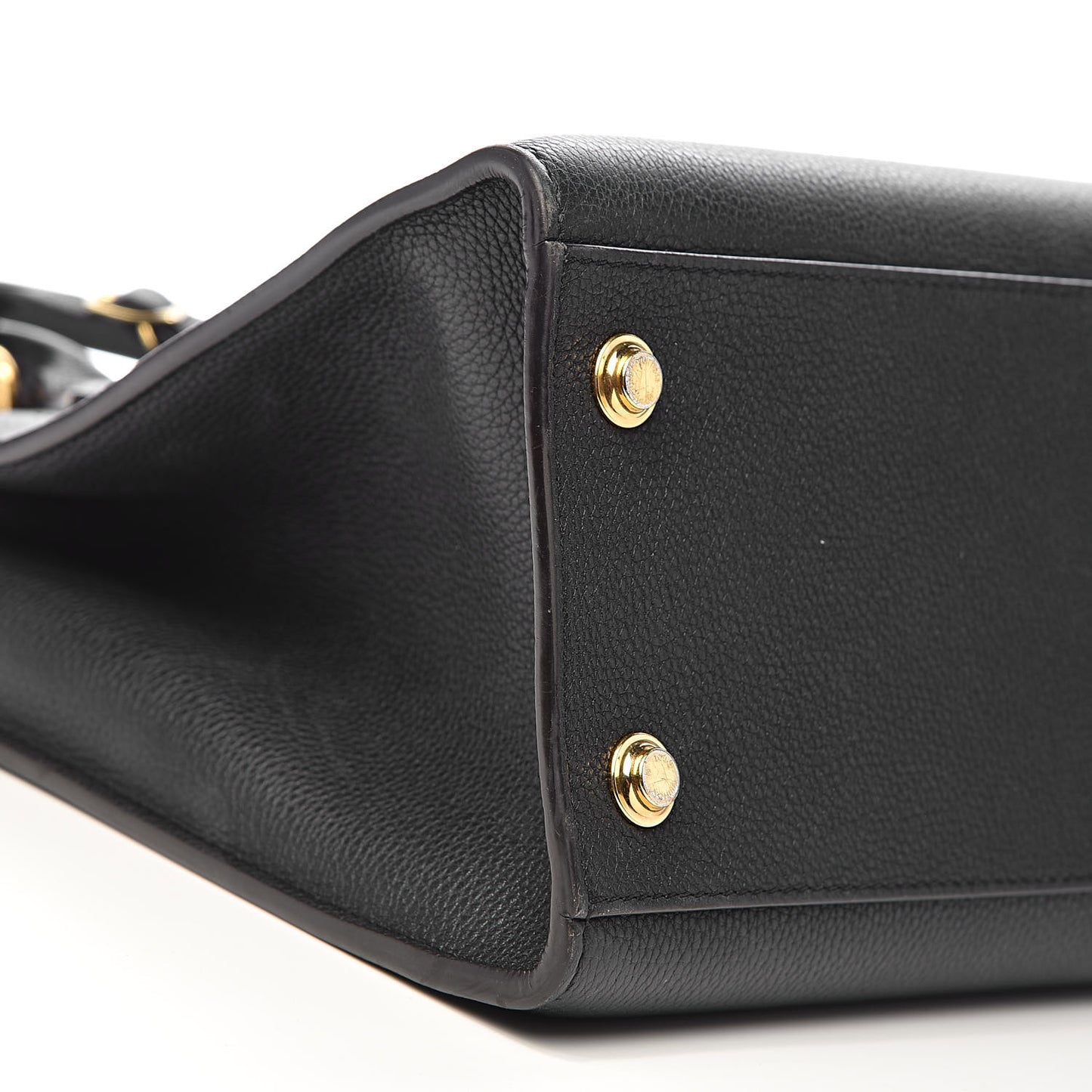 Calfskin Studded City Steamer MM Black
