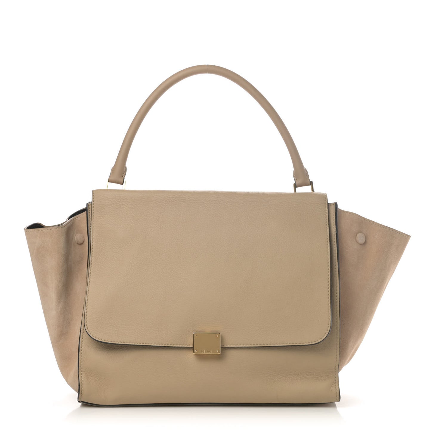 Drummed Calfskin Suede Large Trapeze Sahara