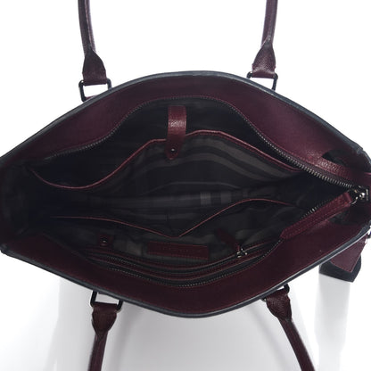 Burberry Grainy Calfskin Striped London Mens Tote 5 of 9