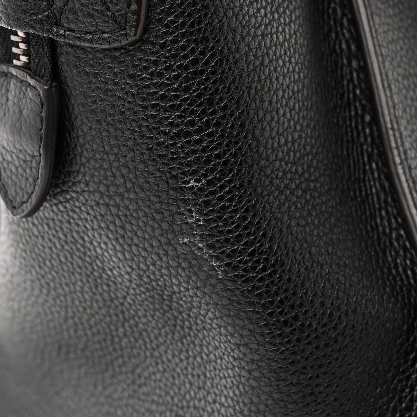 Drummed Calfskin Mini Luggage Black