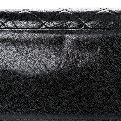Chanel Crumpled Grained Calfskin Quilted CC Crave Tote Black 12 of 26