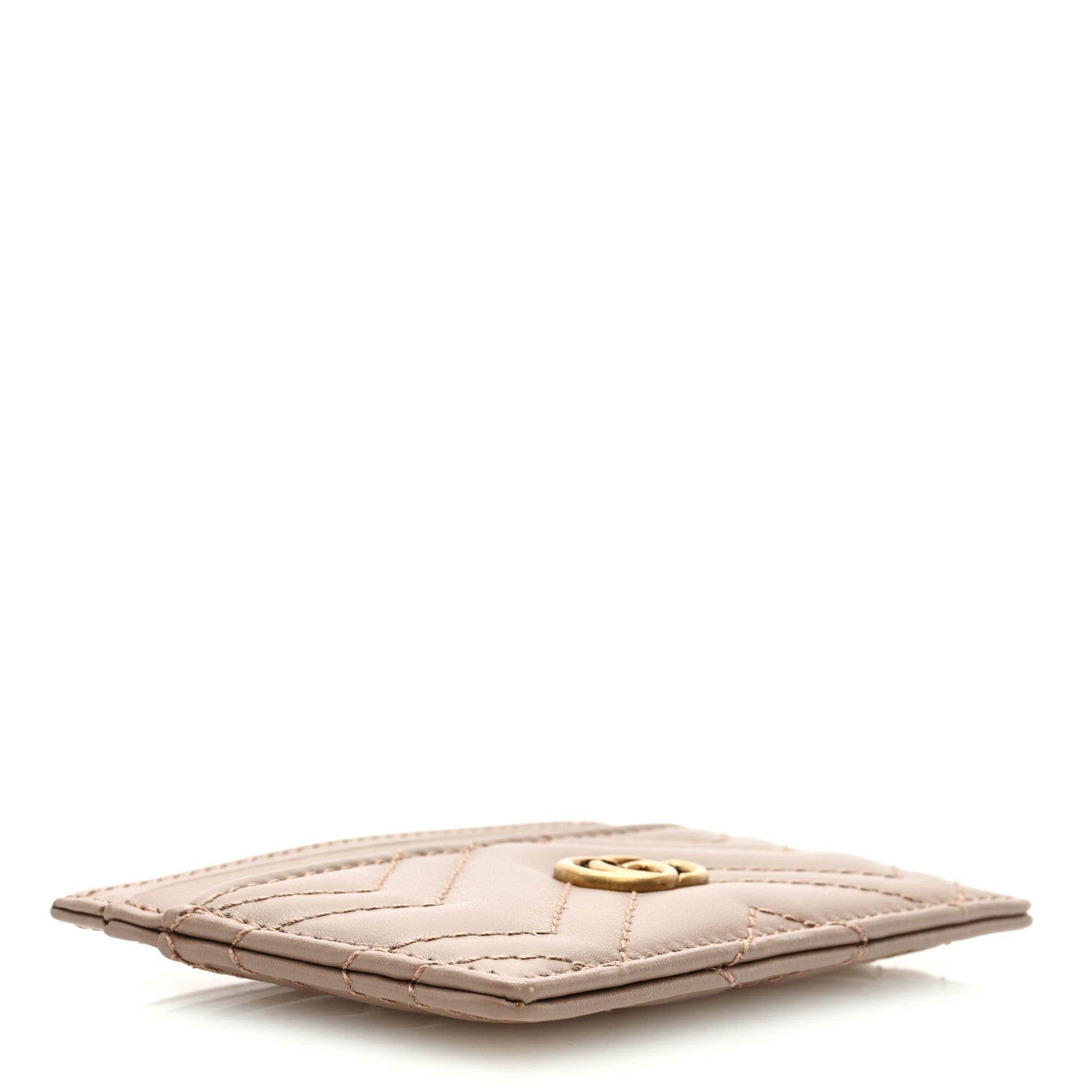 Calfskin Matelasse GG Marmont Card Holder Porcelain Rose