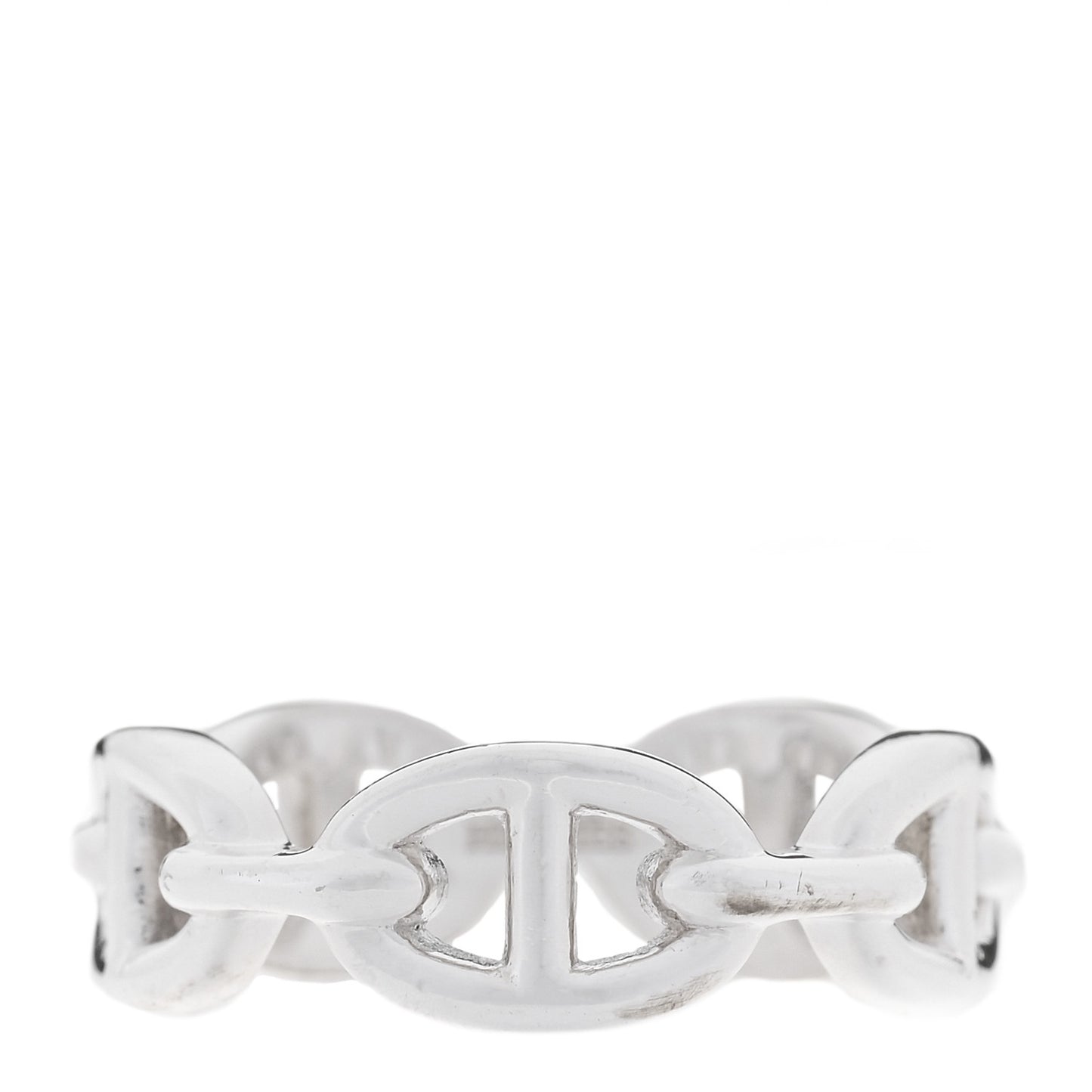 Sterling Silver PM Chaine d'Ancre Enchainee Band Ring 56 7.75