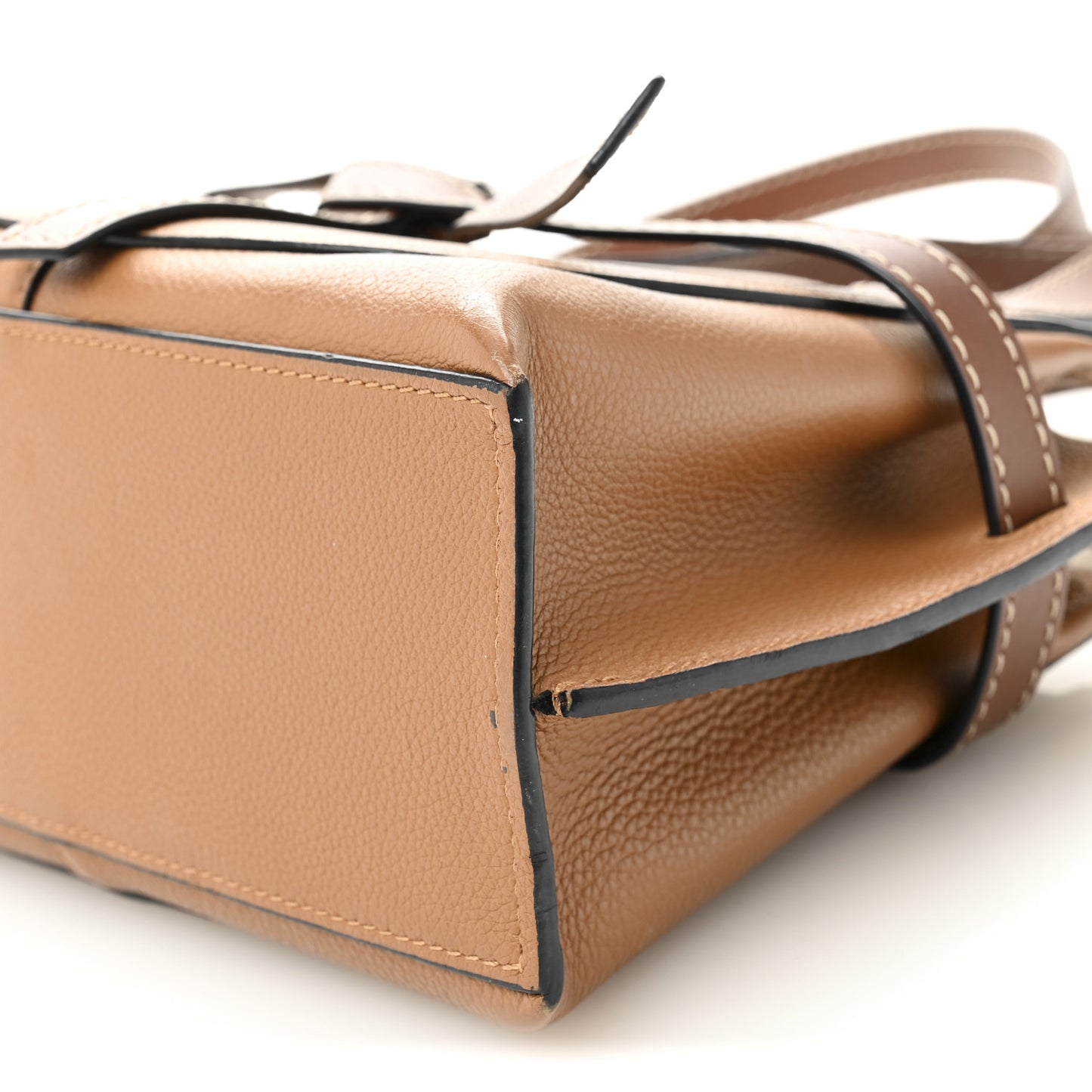Calfskin Mini Gate Tote Caramel