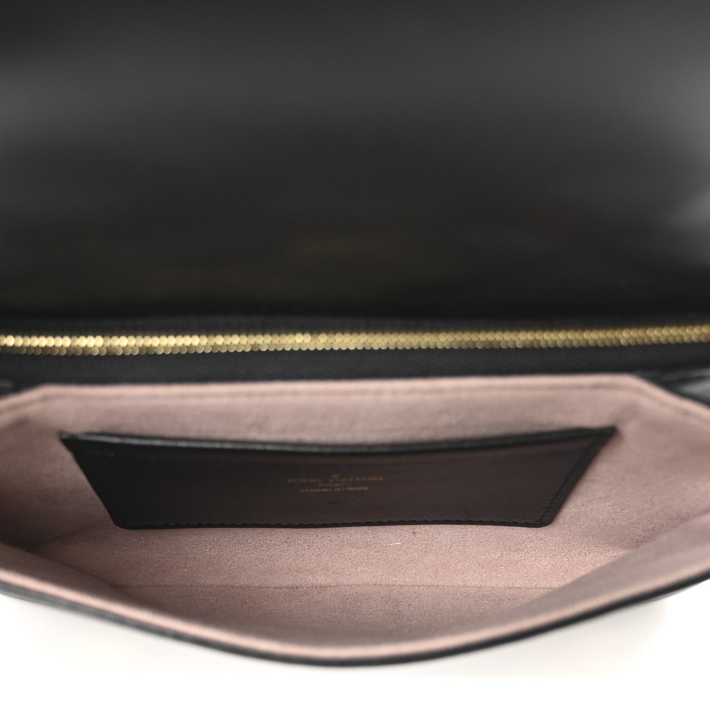 Lambskin Embossed Monogram Pochette Coussin Black