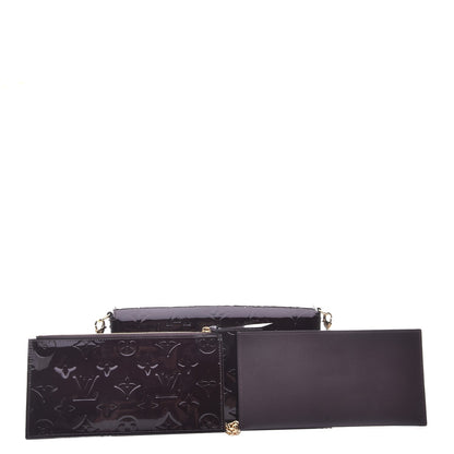 Louis Vuitton Vernis Pochette Felicie Chain Wallet Amarante 5 of 10