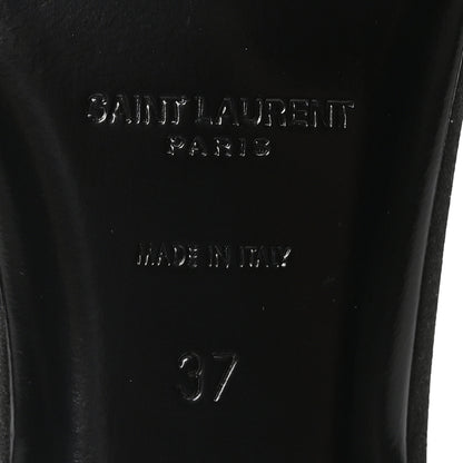 Saint Laurent Satin Slingback Jaspe 55 Sandals  37 Black Partridge Pink 7 of 9