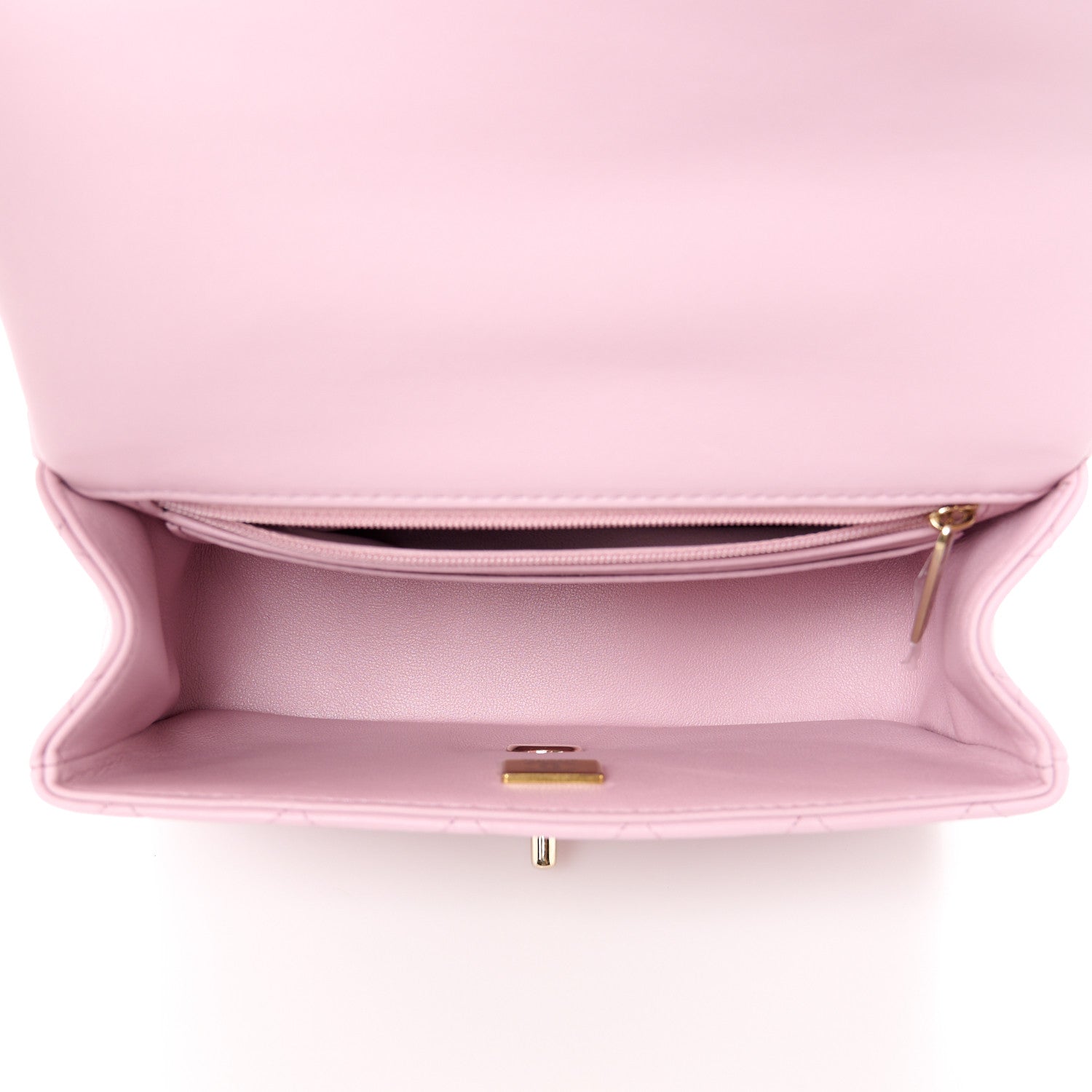Chanel Lambskin Quilted Mini Top Handle Rectangular Flap Pink 5 of 12
