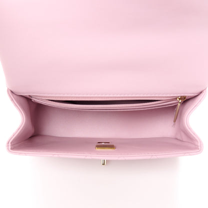 Chanel Lambskin Quilted Mini Top Handle Rectangular Flap Pink 5 of 12