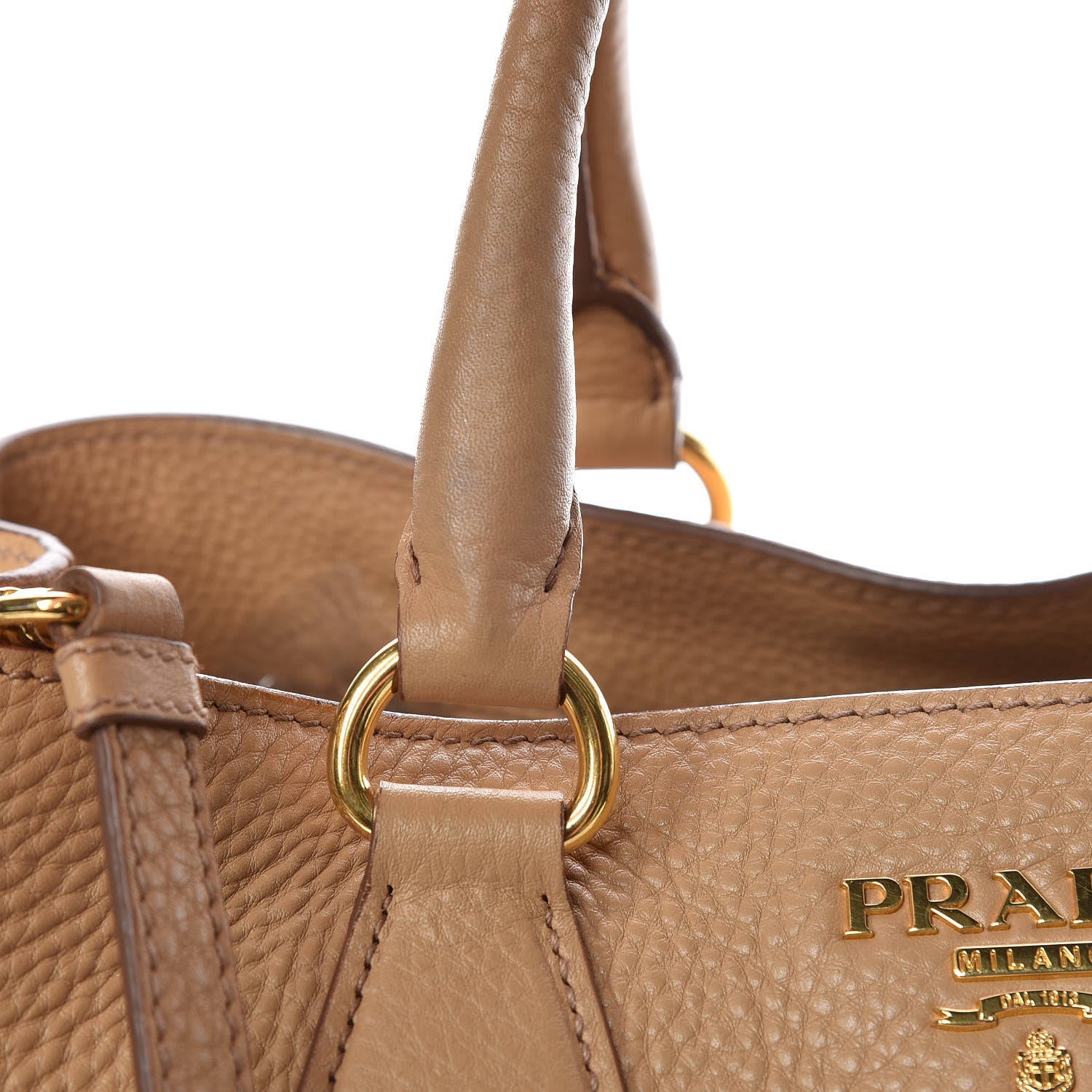 Prada Vitello Daino Tote Sabbia 10 of 20