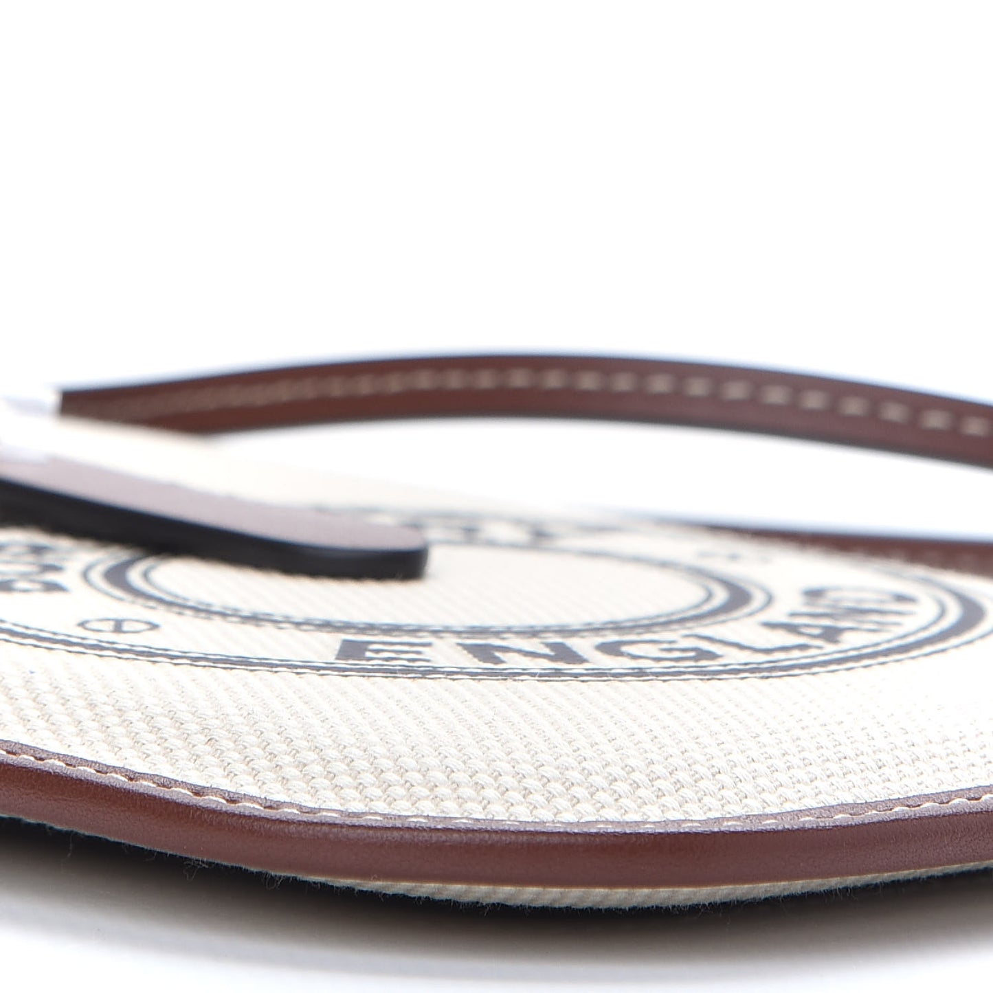 Canvas Callfskin Anne Phone Case With Strap White Tan