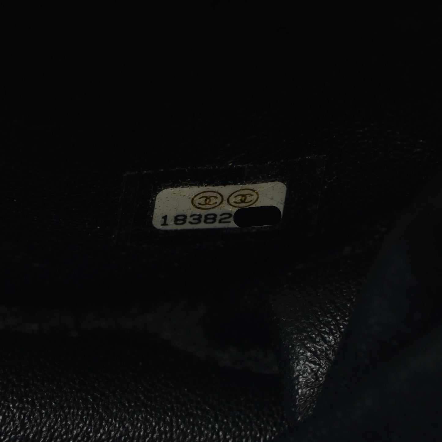 Lambskin Quilted Classic Twist Crescent Flap Black Grey