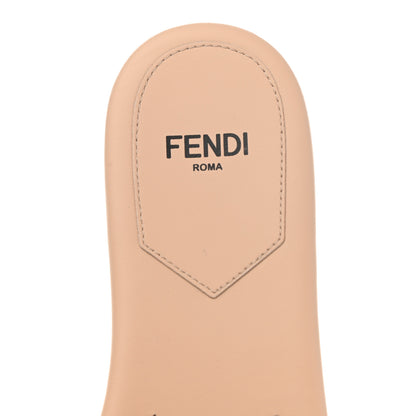 Fendi Vitello Cuoio Baguette Flat Slide Sandals 35 Poudre 7 of 8