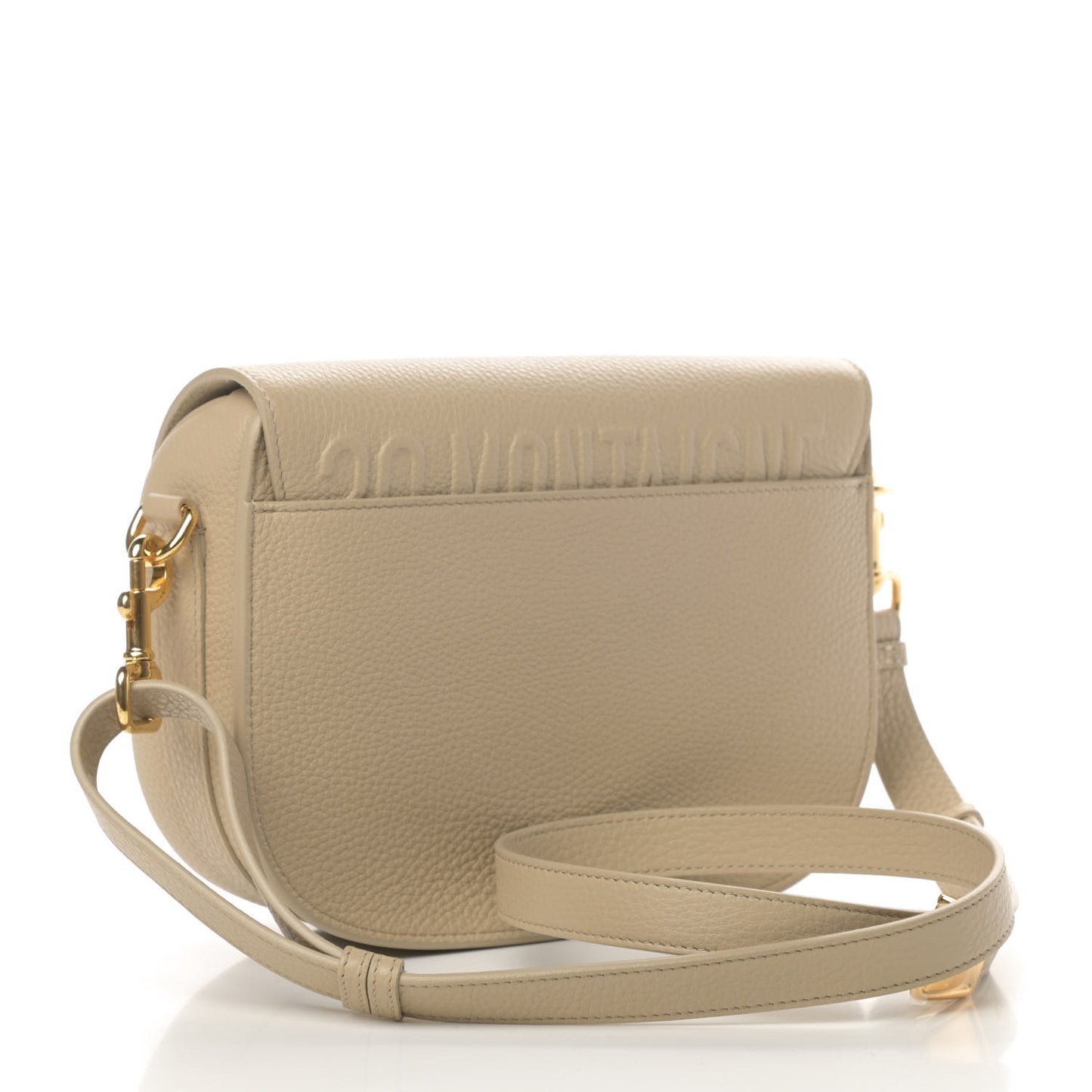 Grained Calfskin Medium Bobby Flap Beige