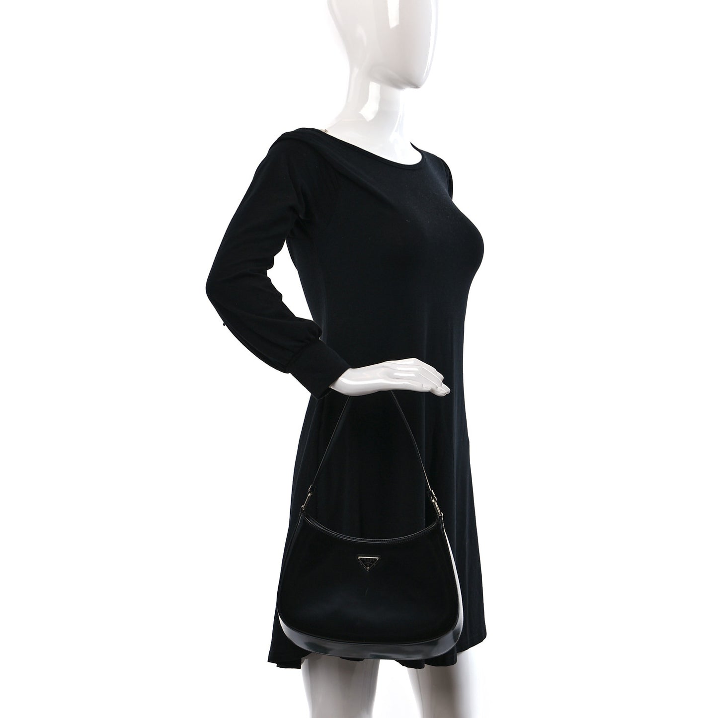 Spazzolato Cleo Shoulder Bag Black
