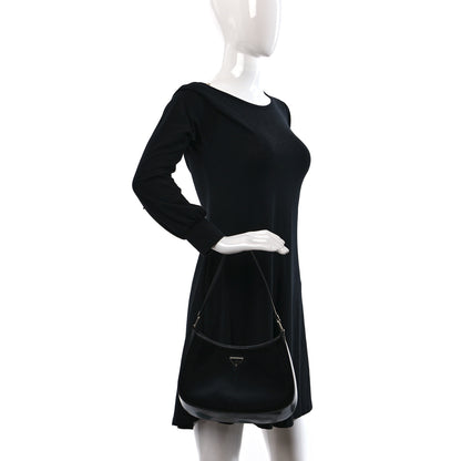 Prada Spazzolato Cleo Shoulder Bag Black 2 of 9