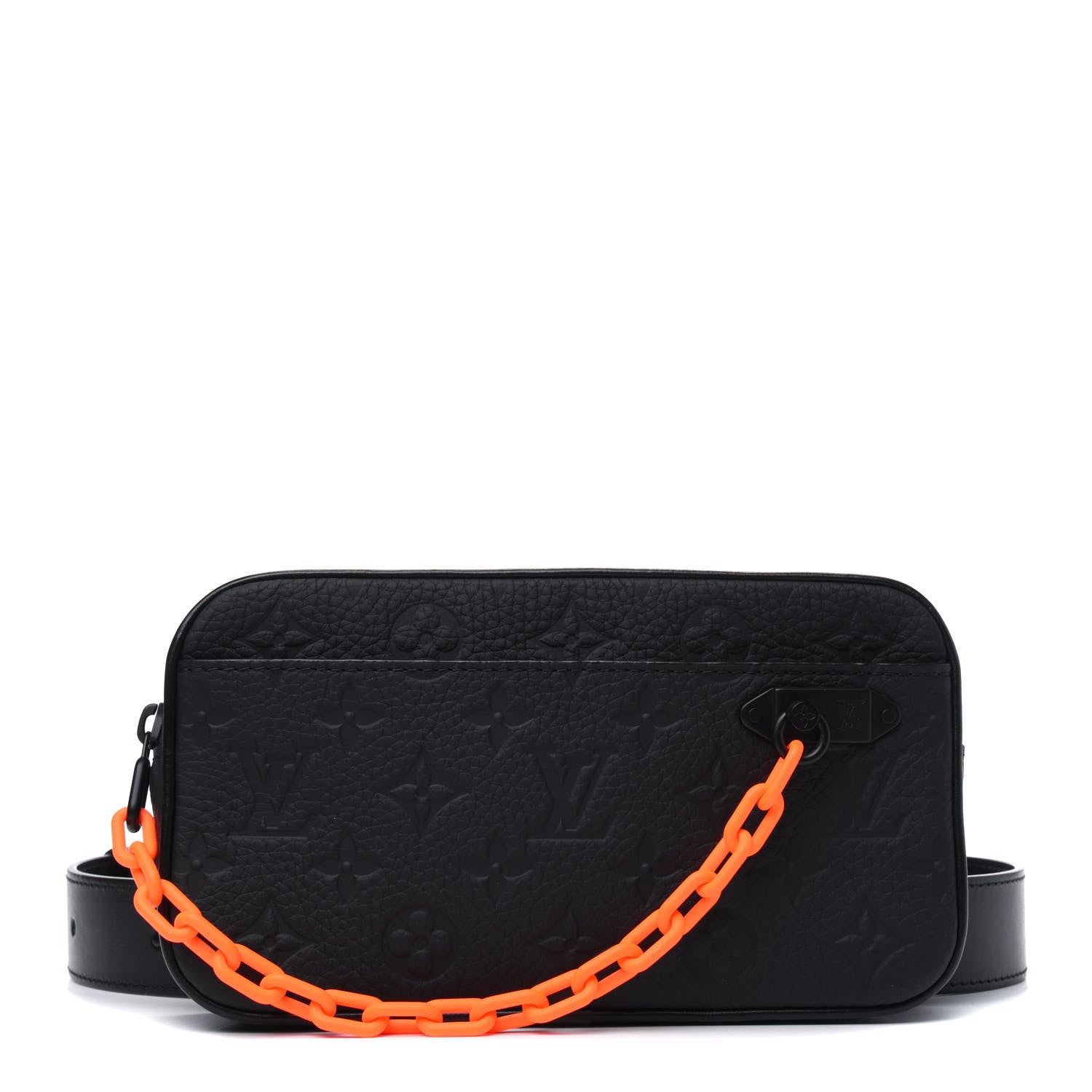 Louis Vuitton Taurillon Monogram Uniformes Solar Ray Soft Pochette Volga Belt Bag Black 1 of 3