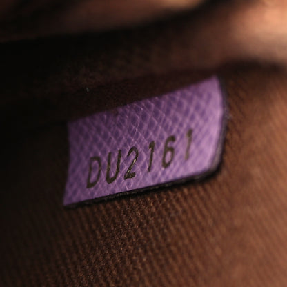 Louis Vuitton Damier Ebene Illustre Mini Pochette Accessories Violet 6 of 9