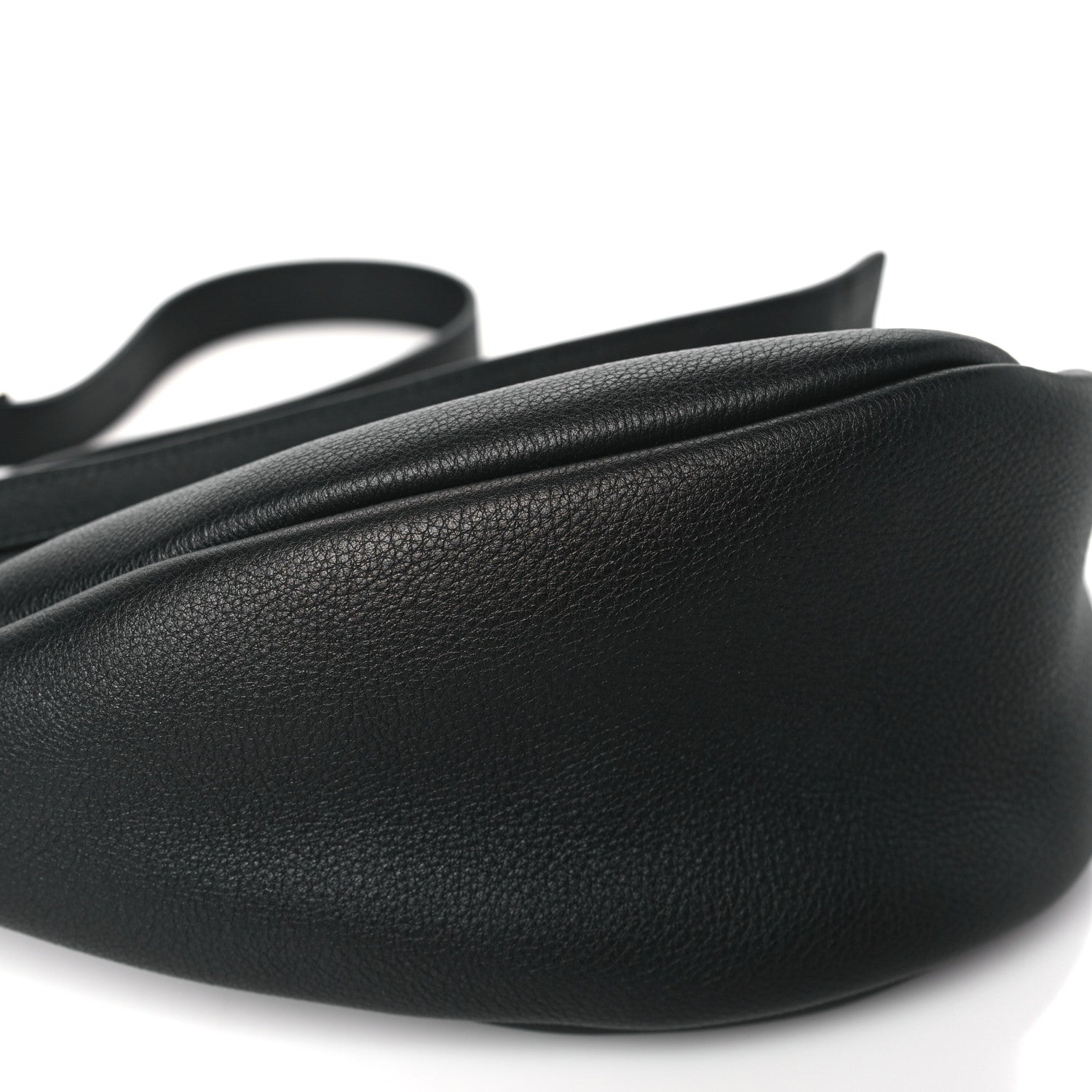 The Row Smooth Calfskin Small Slouchy Banana Bag Black 8 of 9