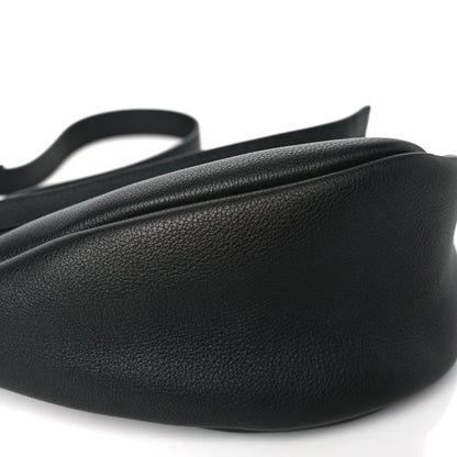 The Row Smooth Calfskin Small Slouchy Banana Bag Black 8 of 9