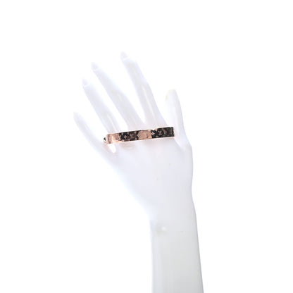 Louis Vuitton Brass Monogram Nanogram Cuff M Pink Gold 2 of 6