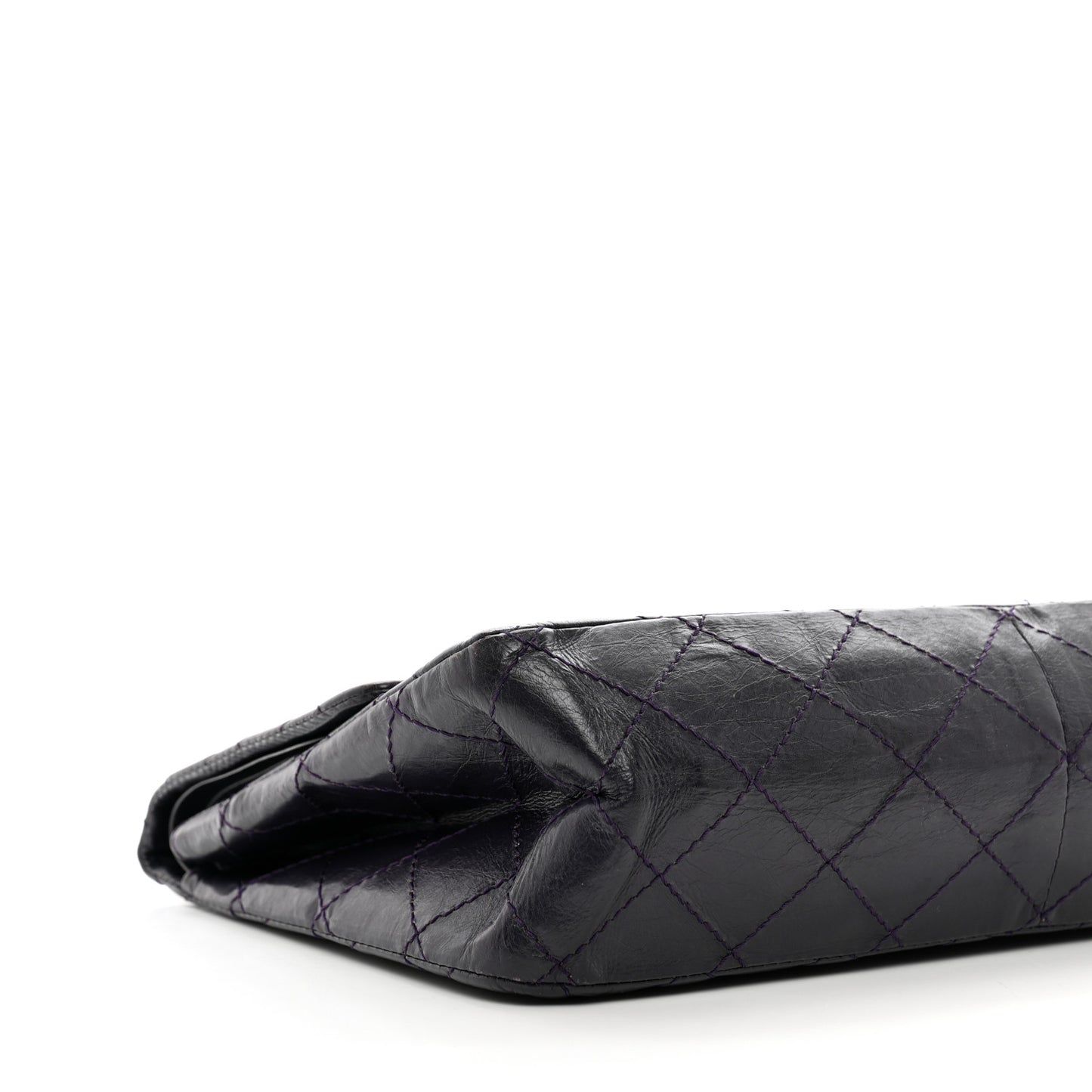 Aged Calfskin Quilted 2.55 Reissue 227 Flap Dark Purple