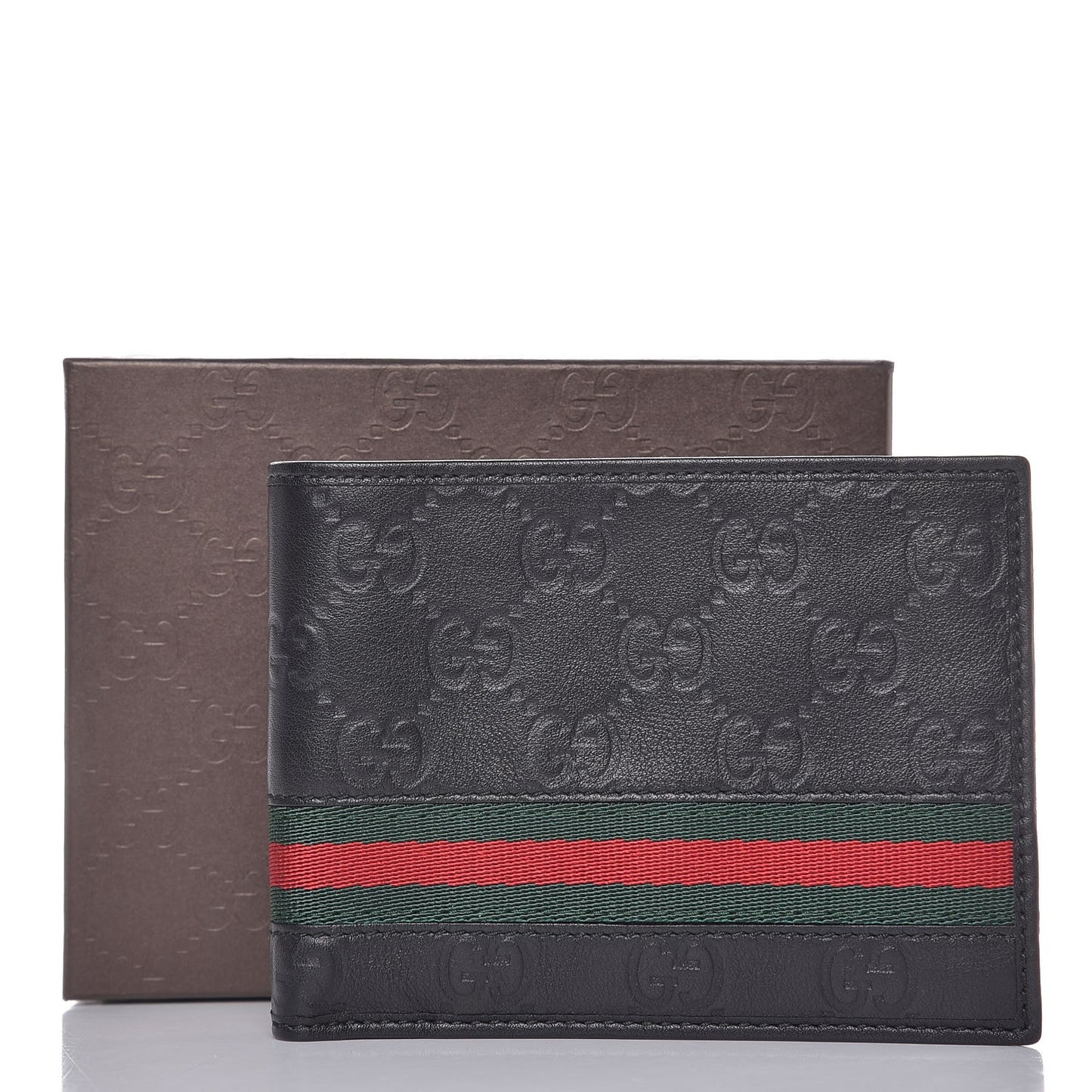 Guccissima Web Bi-Fold Wallet Black