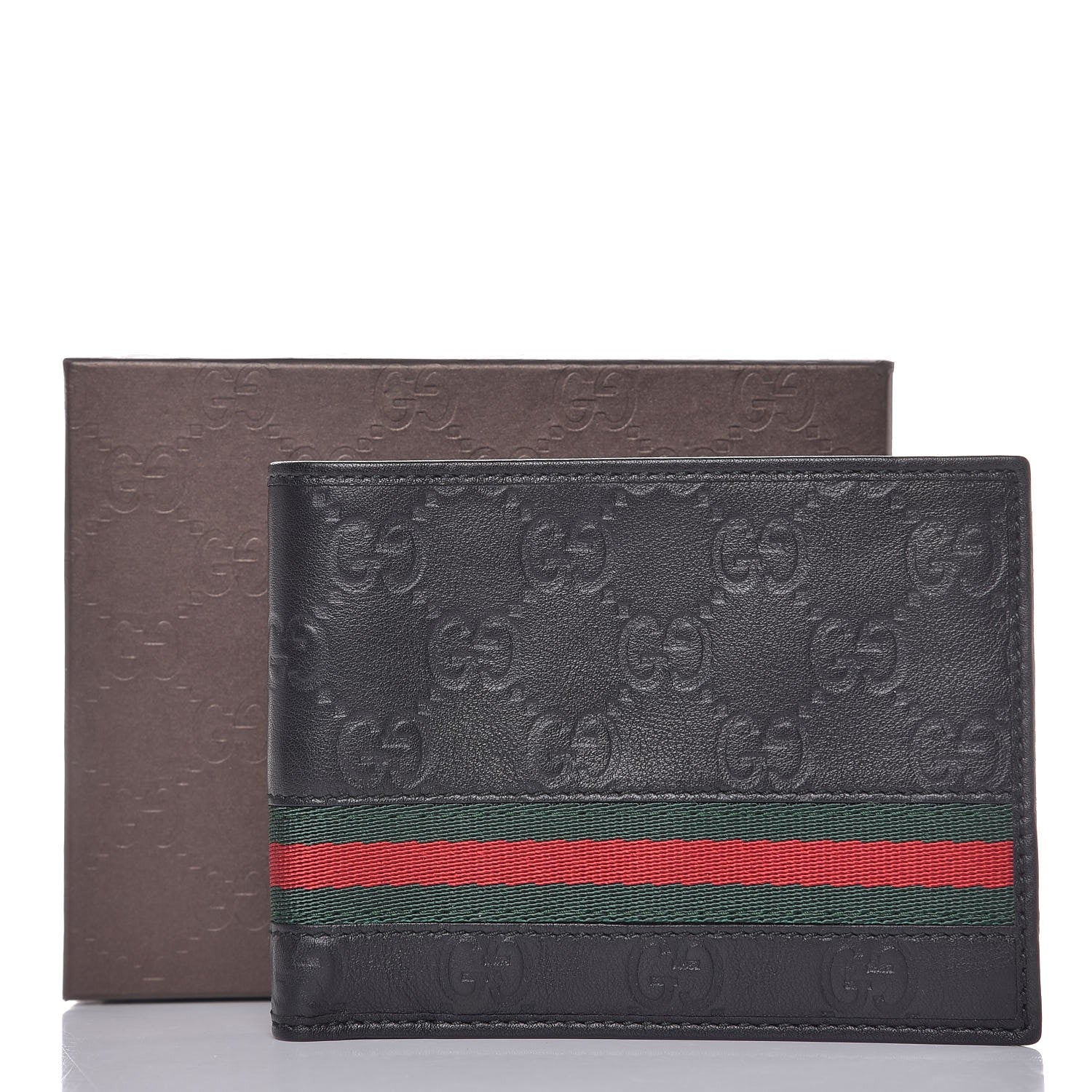 Gucci Guccissima Web Bi-Fold Wallet Black 8 of 8
