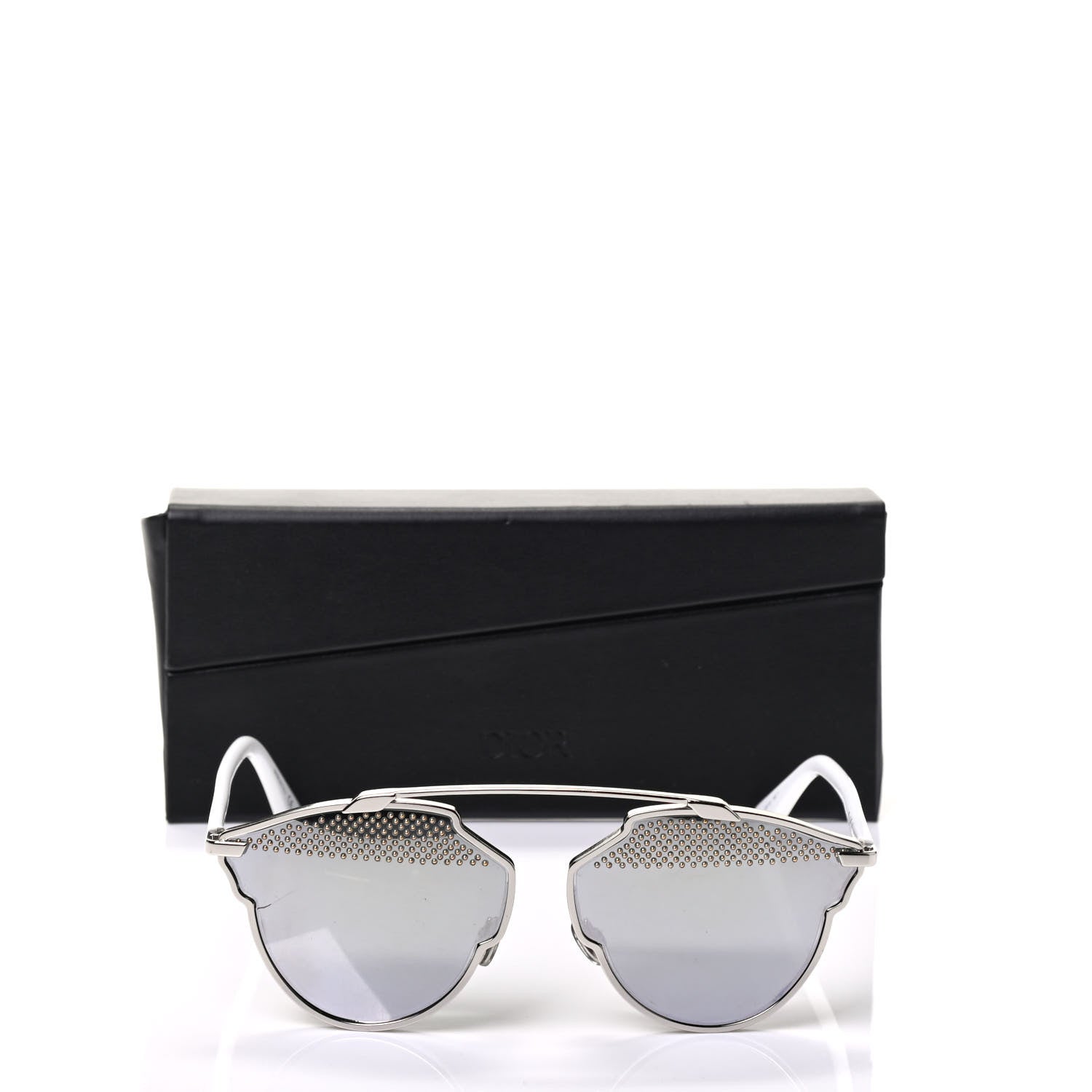 Christian Dior Studded So Real Sunglasses Silver White 7 of 7