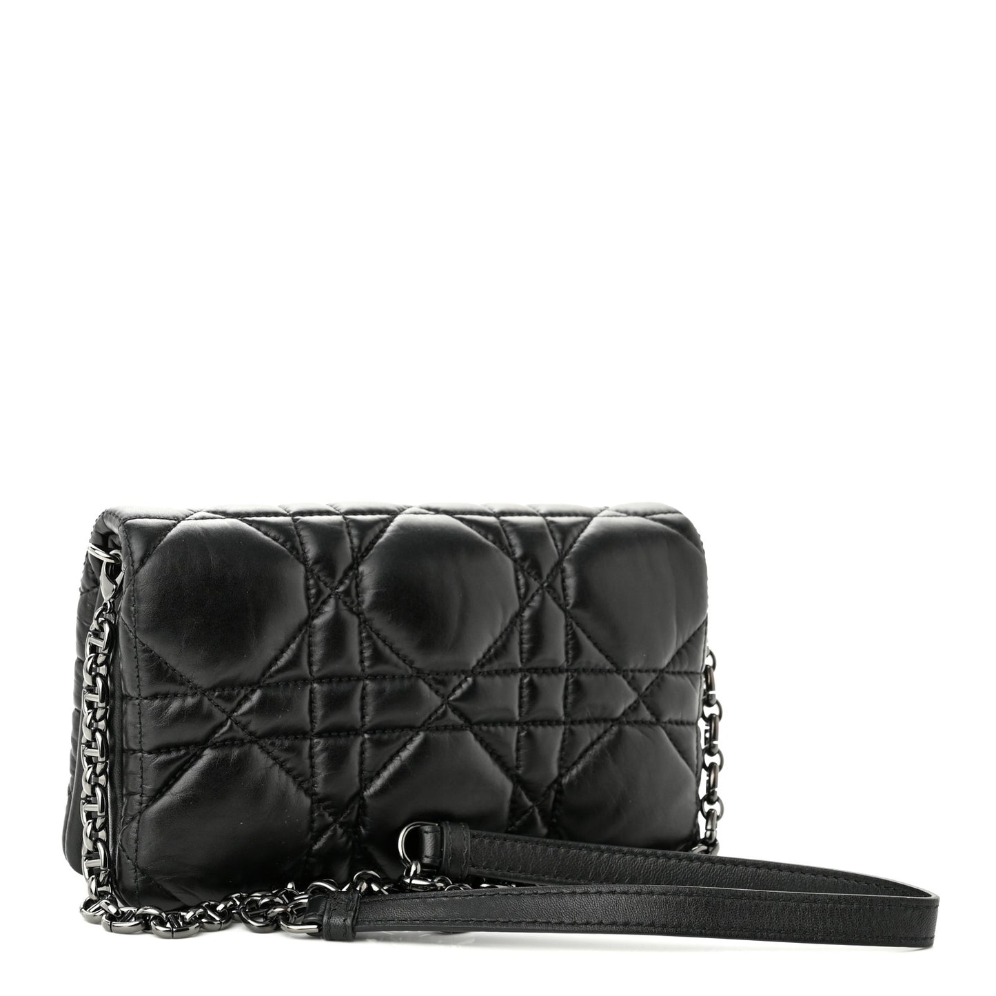 Calfskin Macrocannage Mini Caro Bag Black