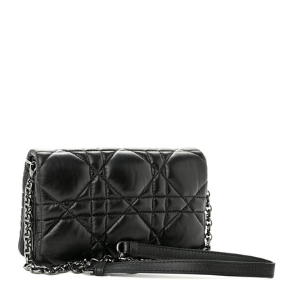 Christian Dior Calfskin Macrocannage Mini Caro Bag Black 3 of 9