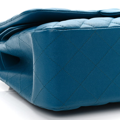 Chanel Caviar Quilted Jumbo Double Flap Blue 8 of 11