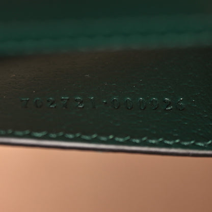 Gucci Textured Dollar Calfskin Web Small Diana Tote Bag Vintage Green Powder Pink 7 of 10
