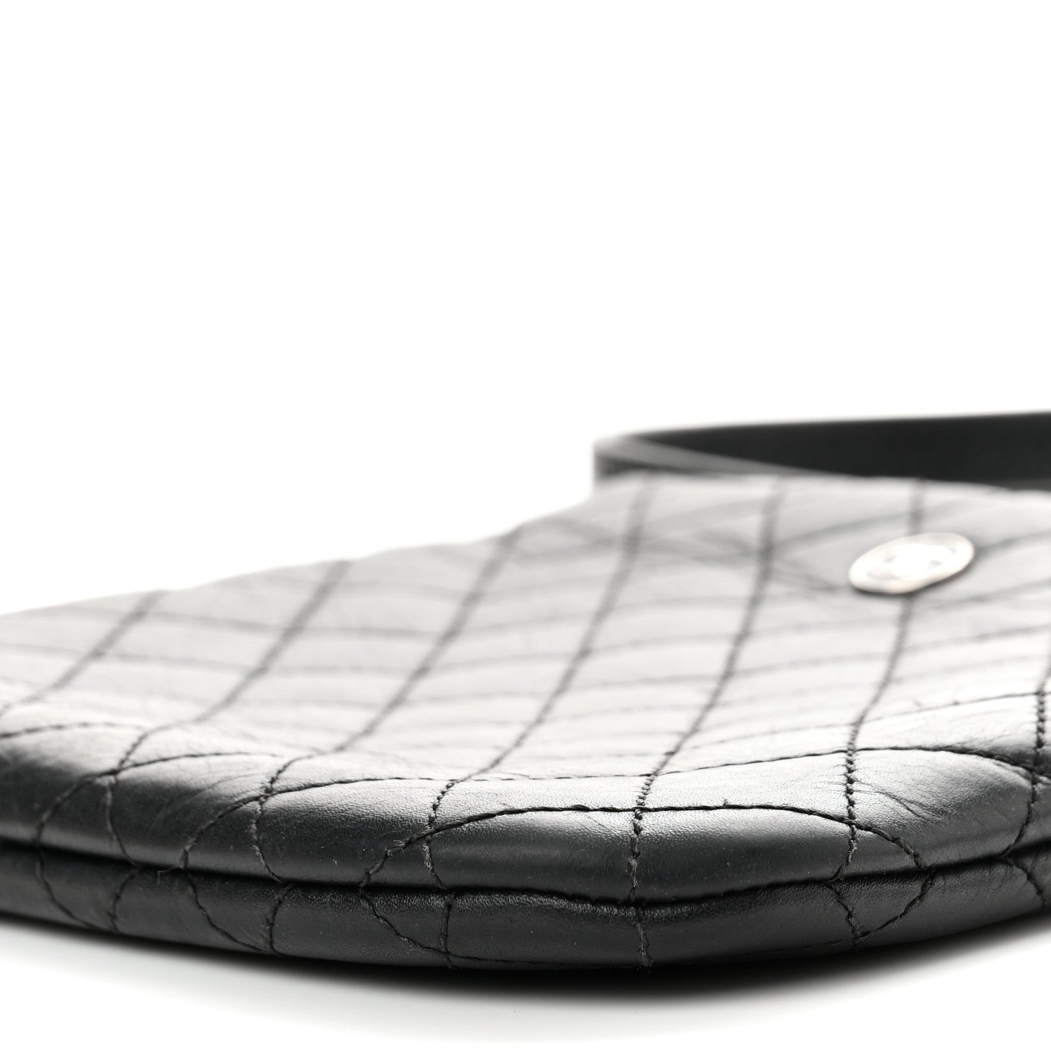 Chanel Aged Calfskin Quilted Crossbody Bag Black 10 of 11