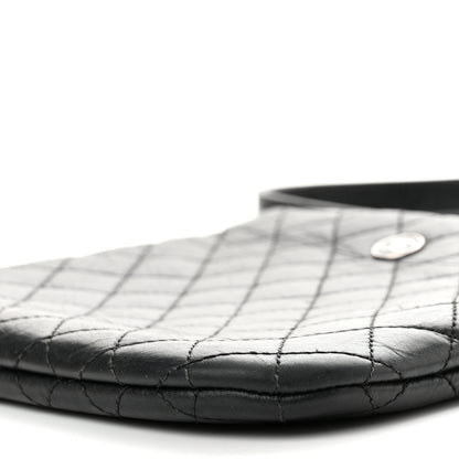 Chanel Aged Calfskin Quilted Crossbody Bag Black 10 of 11
