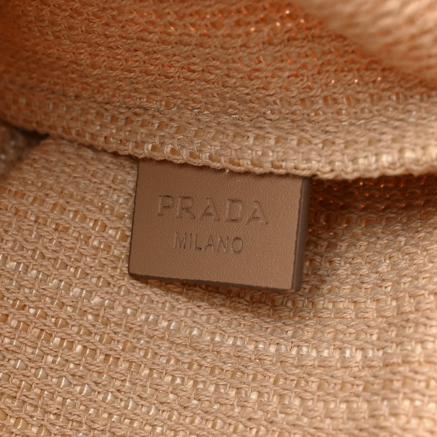 Raffia Logo Tote Naturale