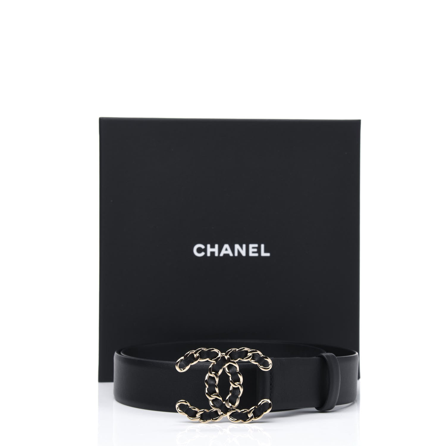 Chanel Lambskin CC Chain Belt 85 34 Black 6 of 6
