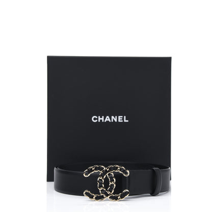 Chanel Lambskin CC Chain Belt 85 34 Black 6 of 6