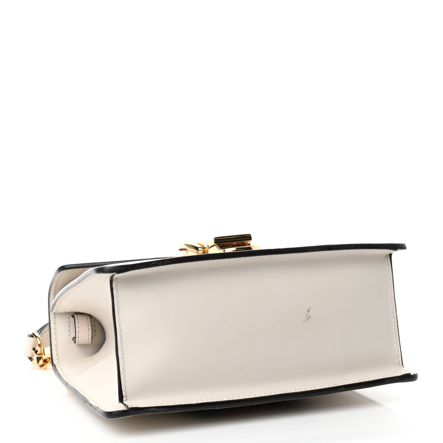 Calfskin Mini Sylvie Top Handle Bag White