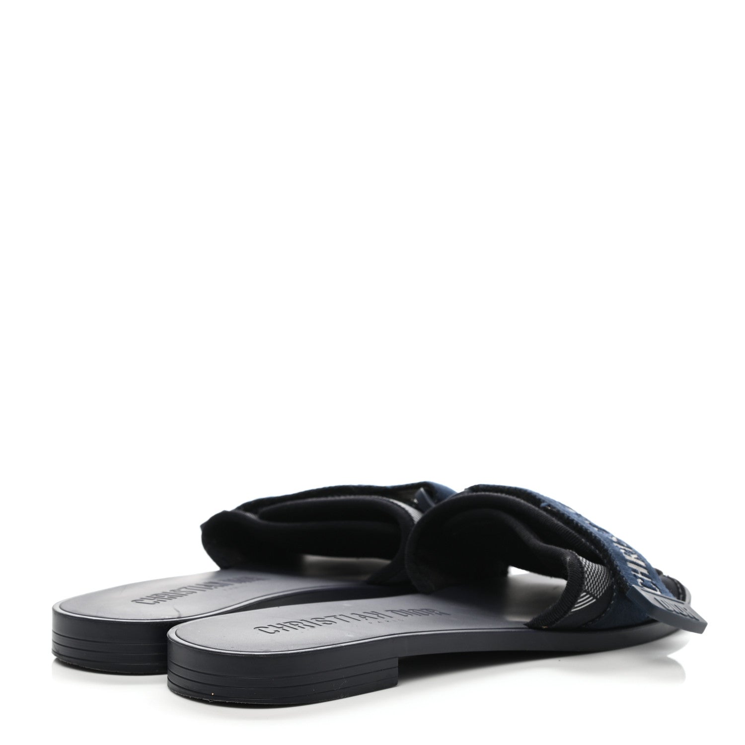 Christian Dior Technical Stretch Fabric Camouflage Dio(r)evolution Slide Sandals 39 Deep Blue 4 of 11