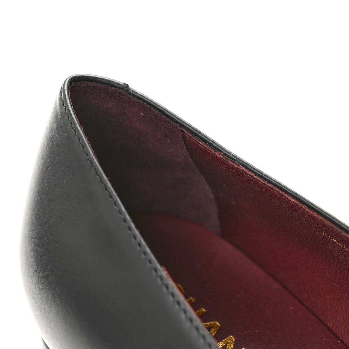 Lambskin Cap Toe CC Uniform Ballerina Flats 41 Black