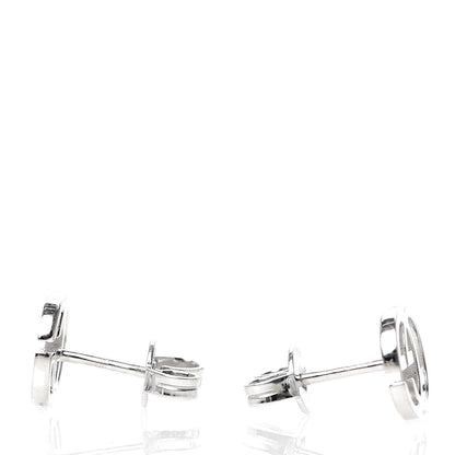 Gucci 18K White Gold GG Tissue Stud Earrings 3 of 4