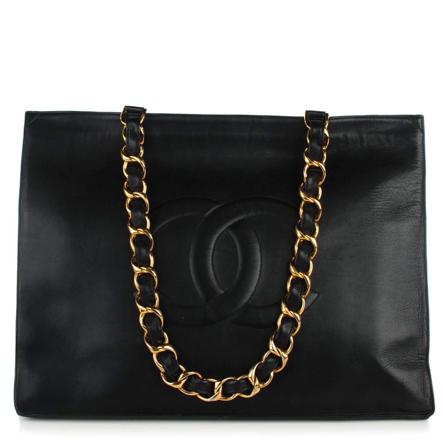 Lambskin Jumbo Shoulder Bag Black